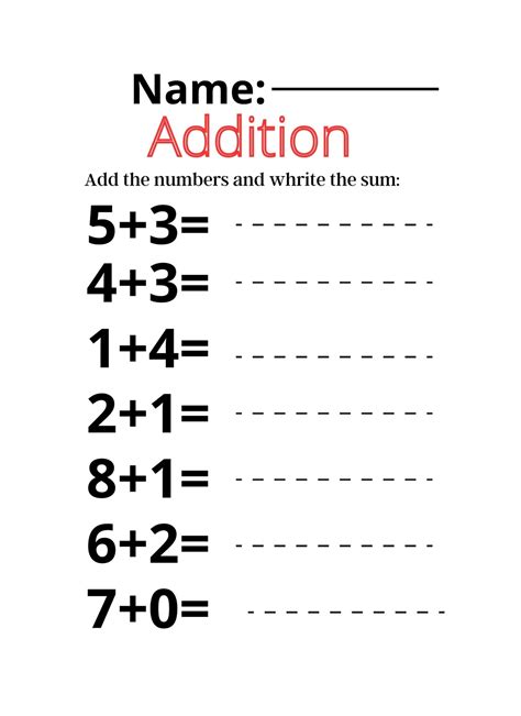 Kindergarten Math Sheets
