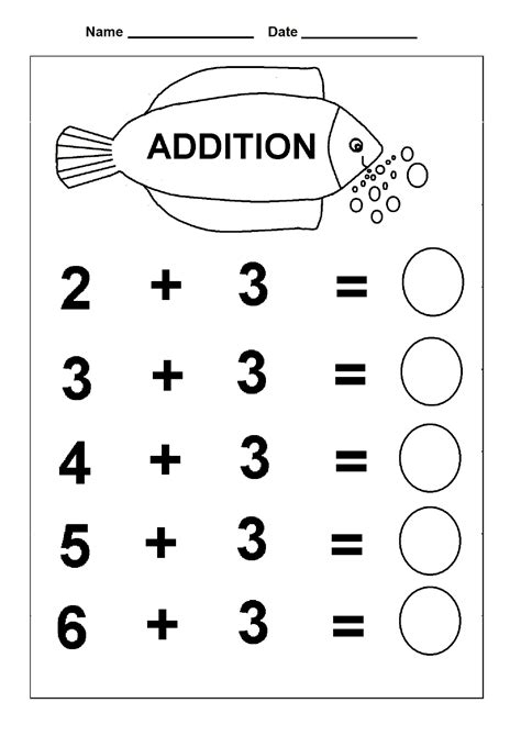 Kindergarten Math Worksheet