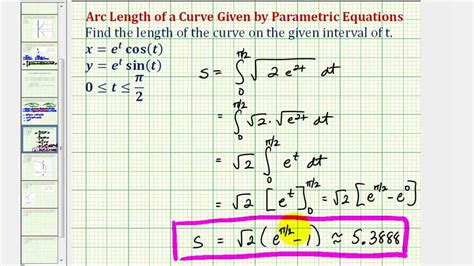 Length Of Parametric Curve