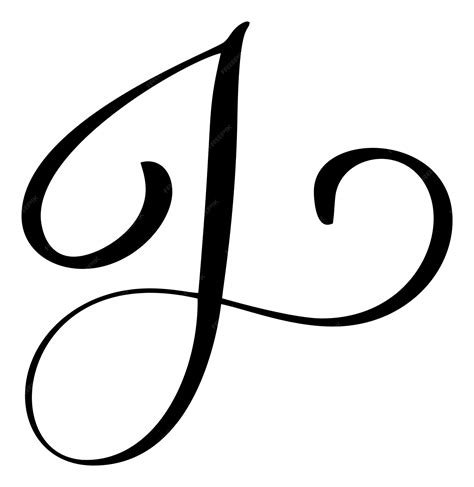 Letter J Calligraphy