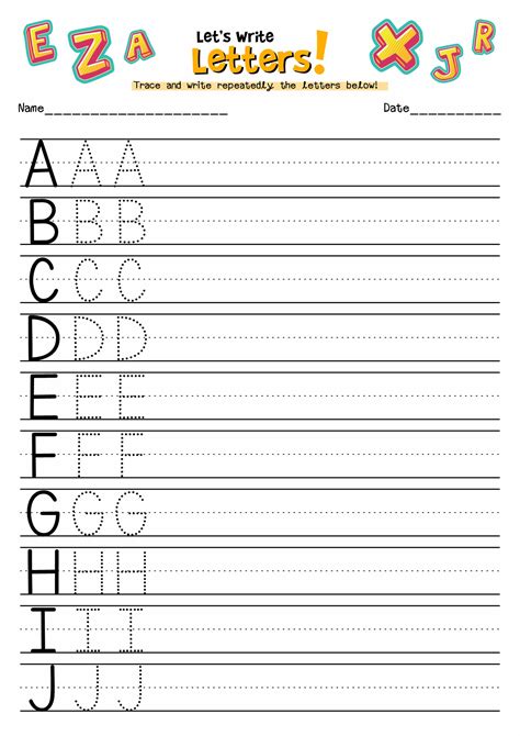 Letter Practice Sheets