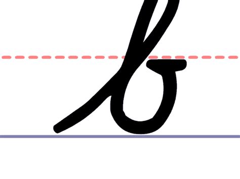 Lower Case B Cursive