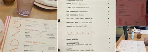 Mad Nice Menu
