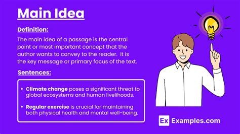 Main Idea Examples
