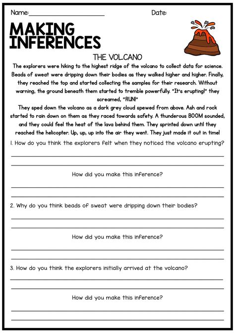 Making Inferences Worksheet