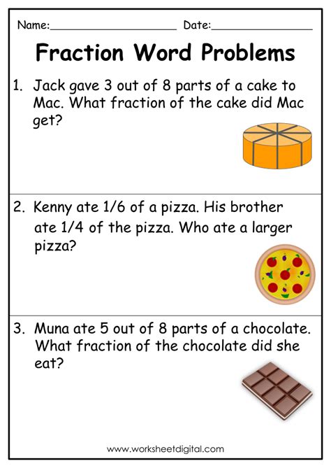 Math Fraction Word Problems