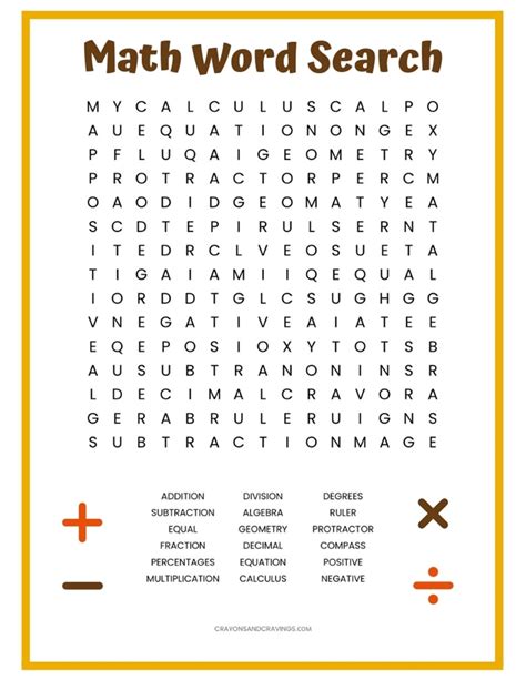Math Word Search