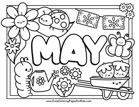 May Coloring Pages