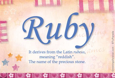 Meaning Name Ruby
