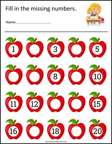 Missing Numbers Worksheet