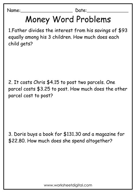 Money Word Problems