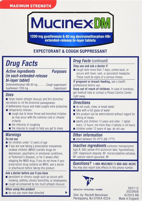 Mucinex Dm Dosage For Adults