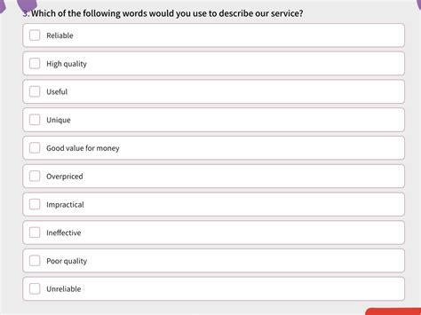 Multiple Selection Questions
