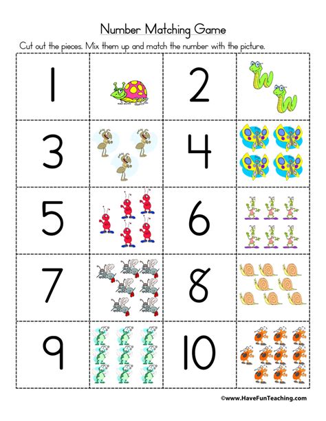 Number Matching Game