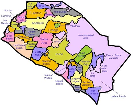 Orange County Ca Map