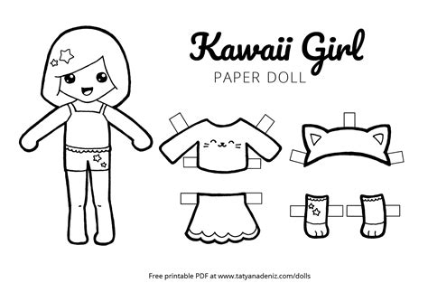 Paper Doll Coloring Pages