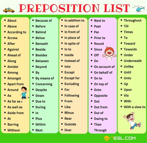 Preposition Paper Example