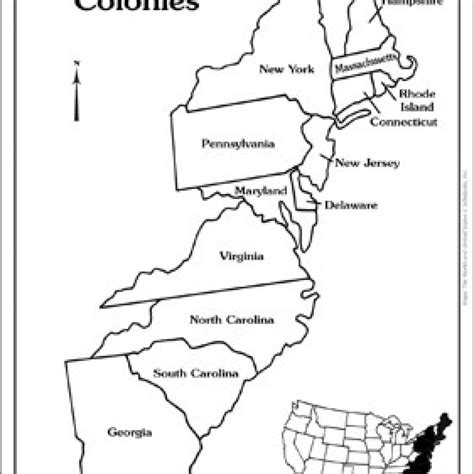 Printable Map 13 Colonies