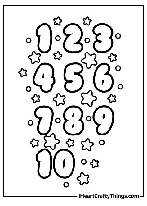 Printable Number Coloring
