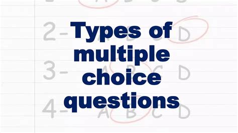 Question Types Multiple Choice
