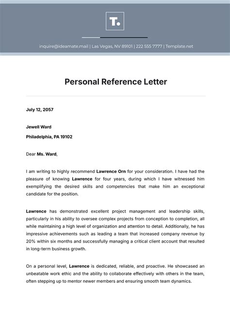 Reference On Letter