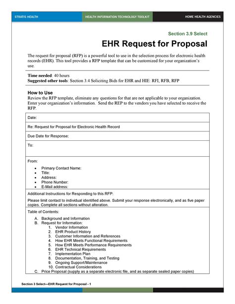 Request For Proposal Template