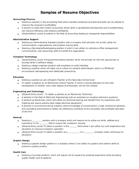 Resume Objective Sample