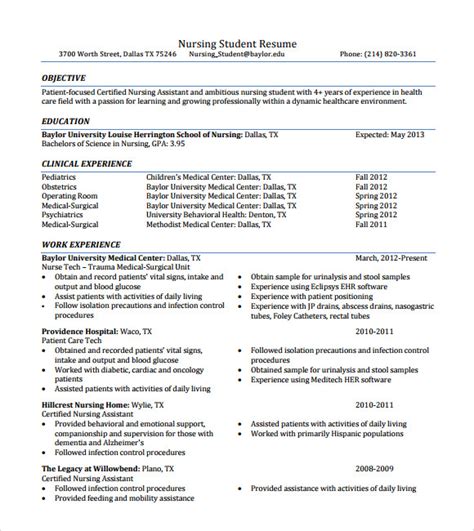 Sample Nursing Resume