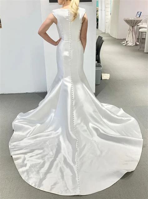 Satin Trumpet Wedding Gown