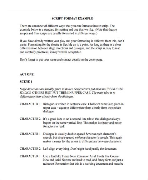 Script Writing Examples