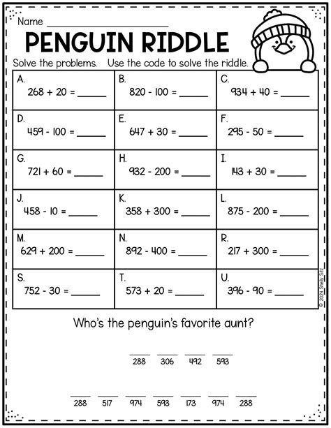 Second Grade Math Worksheets