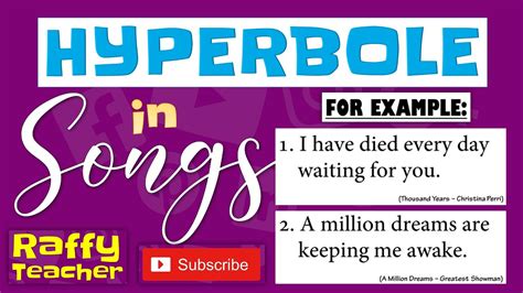 Songs Using Hyperbole
