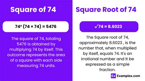 Square Root 74