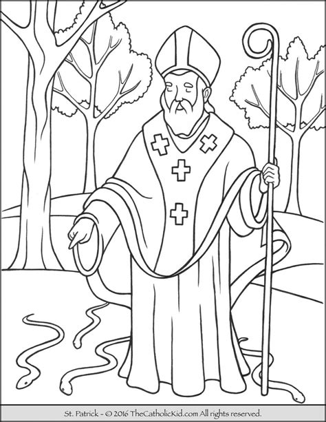 St Patrick Coloring Page
