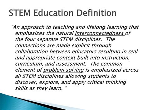 Stem Education Definition