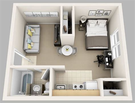 Studio Apartment Layout