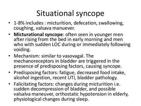 Syncope During Micturition