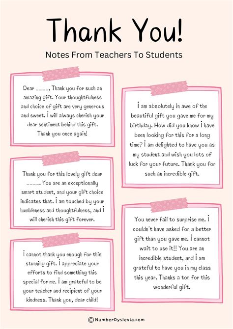Teacher Appreciation Notes