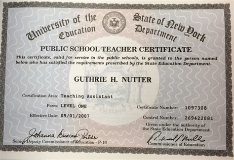 Teacher Assistant Certification Ny