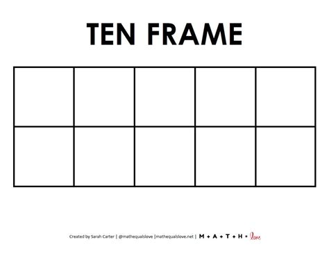 Ten Frames Printable