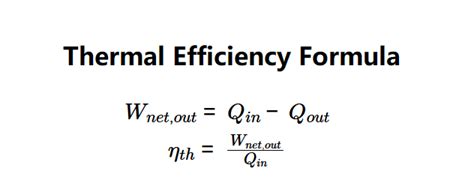 Thermal Efficiency Formula