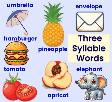 Three Syllable Words