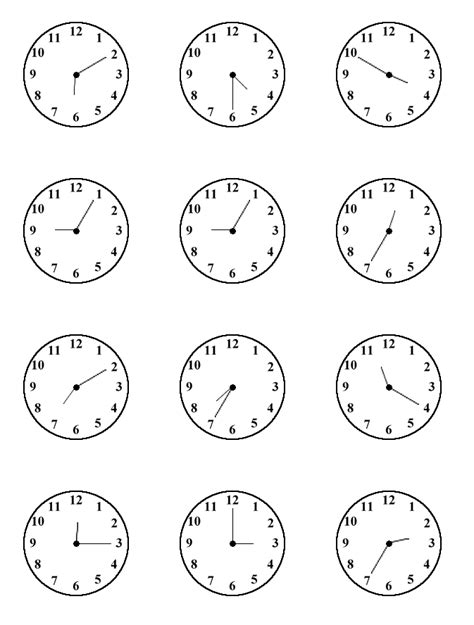 Time Clock Practice Sheets