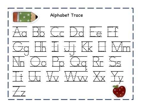 Trace Letters Worksheet