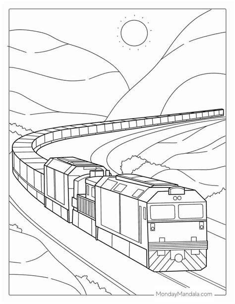 Train Coloring Template