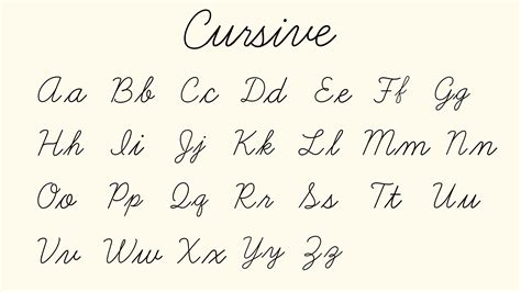 Types Of Cursive