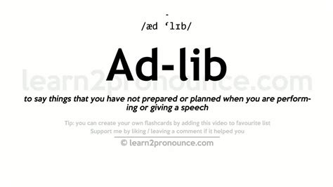 Up Ad Lib Meaning