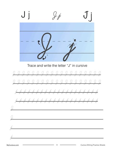 Upper Case Cursive J