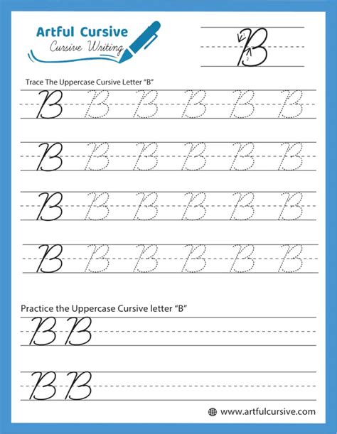 Uppercase B In Cursive