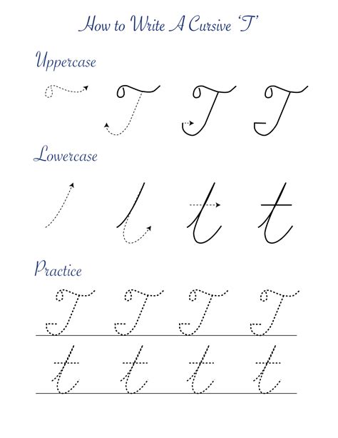 Uppercase Cursive T